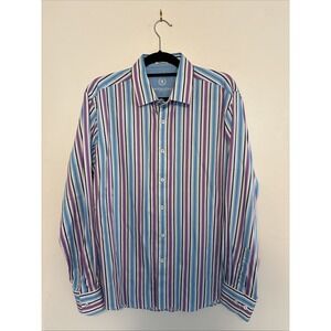 Bugatchi Uomo Men's Large Button‎ Up Shirt Shaped Fit